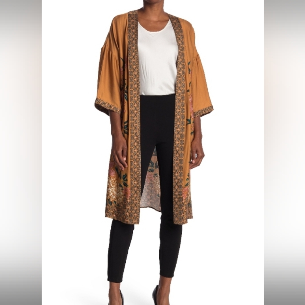 DR2 by Daniel Rainn floral print kimono XS/S